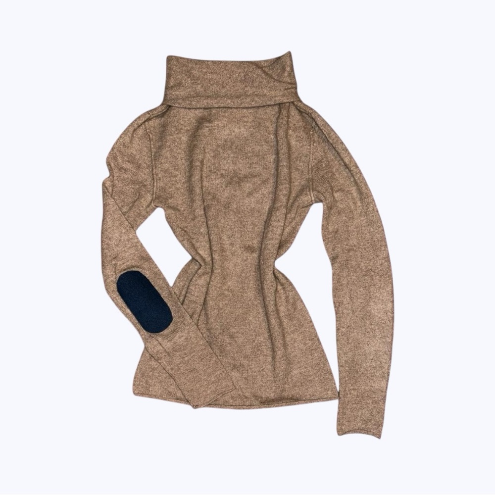 Y2K Old Navy cashmere sweater with elbow pads turtleneck